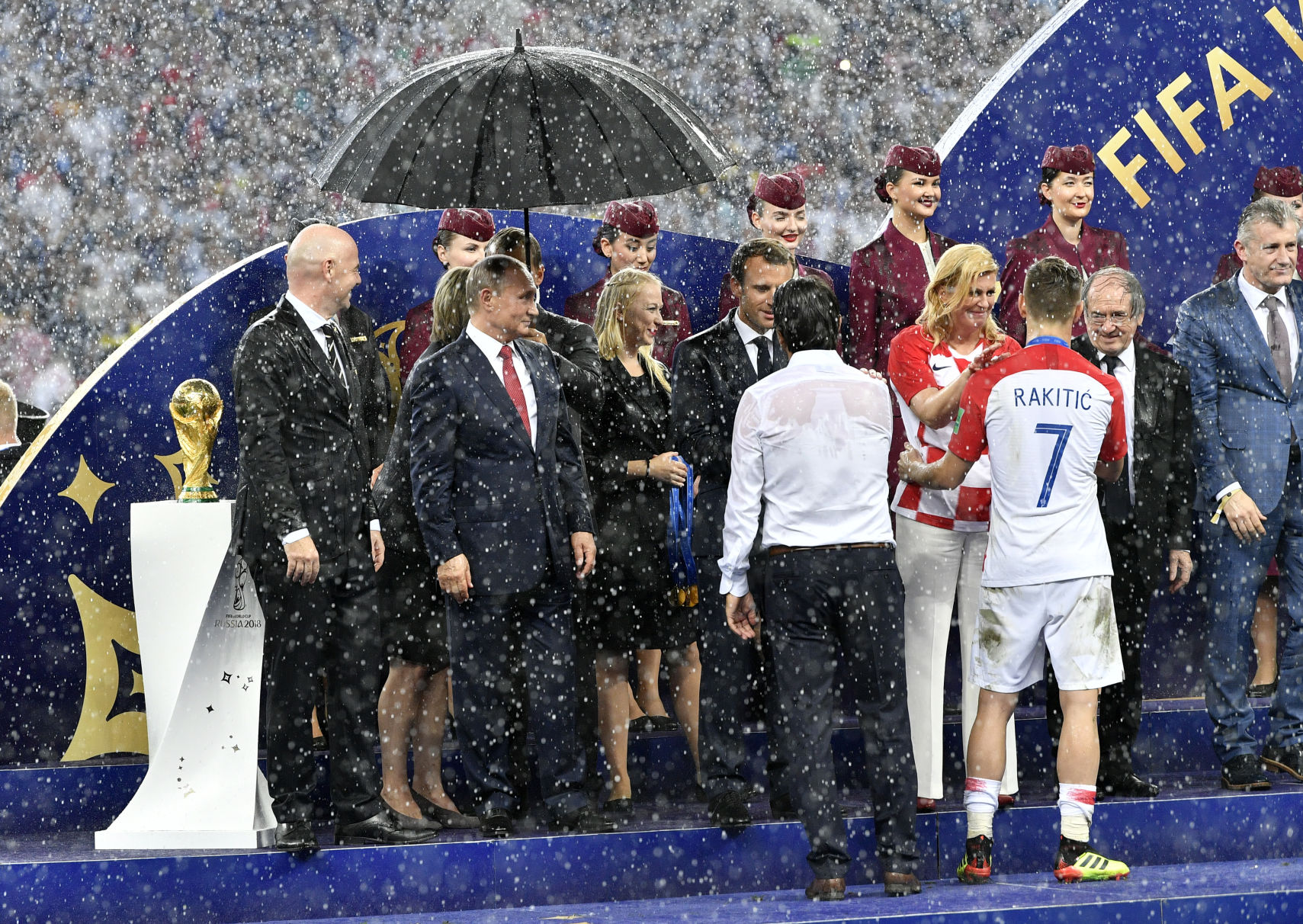 Rainy World Cup ceremony